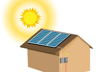 Haus mit Solarmodul