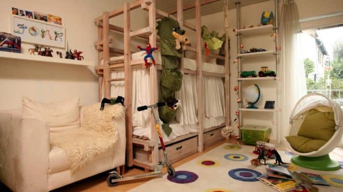 Kinderzimmer mit Hochbett
